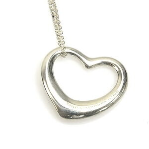 Tiffany Co Open Heart Necklace Sterling Silver